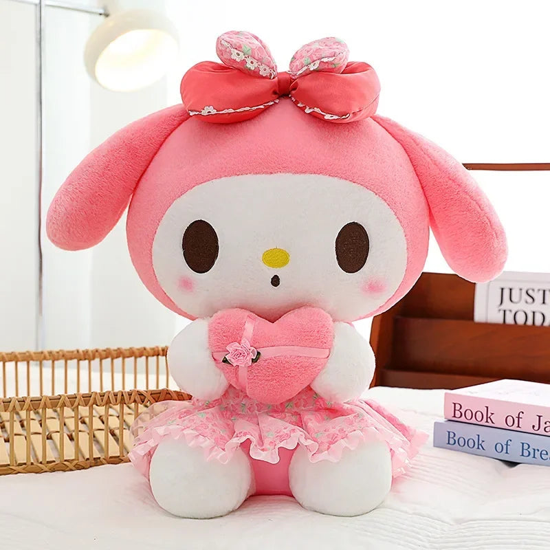 60cm Sanrio Kuromi Melody Hello Kitty Plush Toy Kawaii Cartoon Big Size KT Cat Plush Doll Soft Stuffed Pillow Kids Birthday Gift My Store