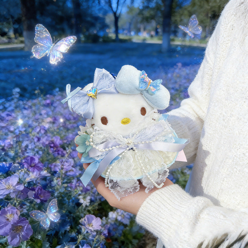 Hello Kitty cosplay butterfly fairy series cartoon plush doll keychain PP cotton stuffed doll kawaii pendant decoration gift My Store