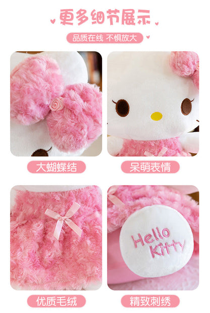 60CM Anime Sanrio Hello Kitty My Melody Rose Series Cartoon Plush Doll PP Cotton Filled Pillow Kawaii Sofa Ornament Holiday Gift My Store