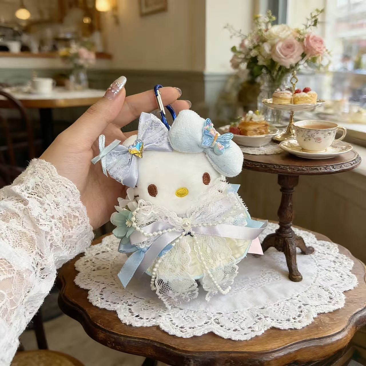 Hello Kitty cosplay butterfly fairy series cartoon plush doll keychain PP cotton stuffed doll kawaii pendant decoration gift My Store