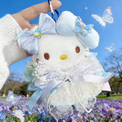 Hello Kitty cosplay butterfly fairy series cartoon plush doll keychain PP cotton stuffed doll kawaii pendant decoration gift My Store