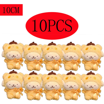 10pcs Sanrio Keychain Plush Anime Kuromi Doll Keyring Hello Kitty Plushie Cinnamoroll KeyChains Bag Pendant Toy Gift for Girls My Store