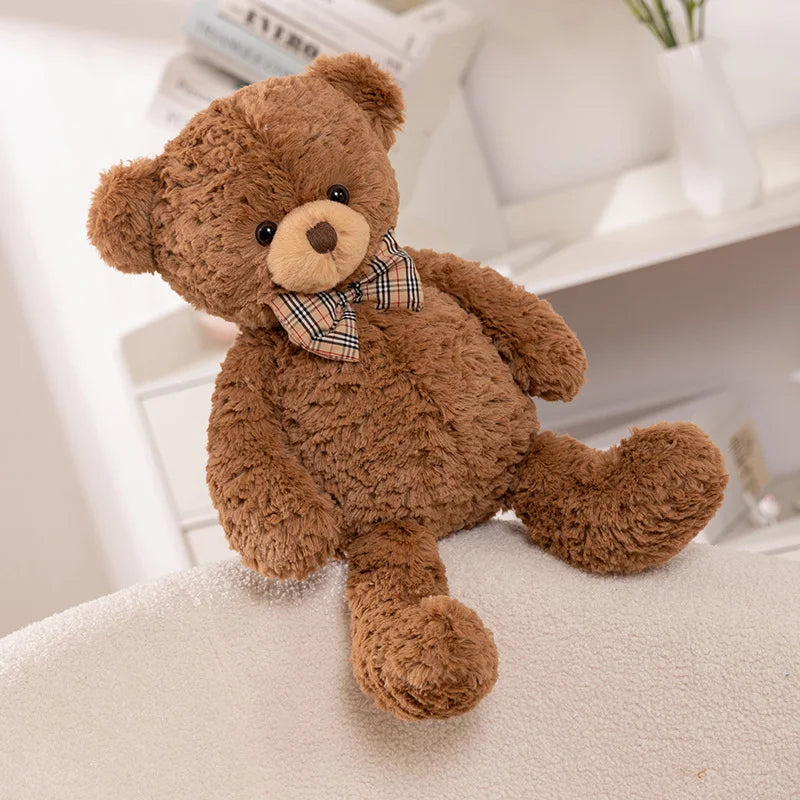 40-80cm Classic Teddy Bear Plush Dolls Cute Brown Bear Plushies with Bow Decor Lovely Birthday Gift Large Hug Pillow For Girl My Store
