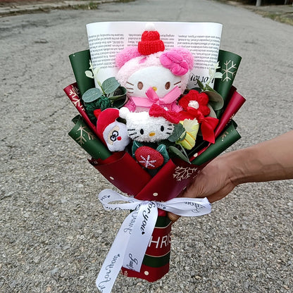 Hello Kitty Cartoon Plush Bouquet  Anime Rose Flowers Doll Home Wedding Decoration Christmas Valentine's Day Gift My Store