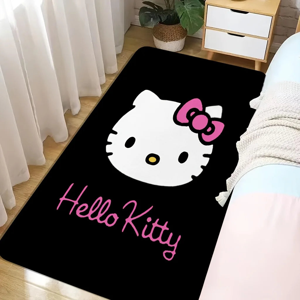 1pc Sanrio Hello Kitty Soft Large Mat - Washable, Non-Slip Runner Rug with Cute Cartoon Design for Bedroom, Living Room, Entra My Store
