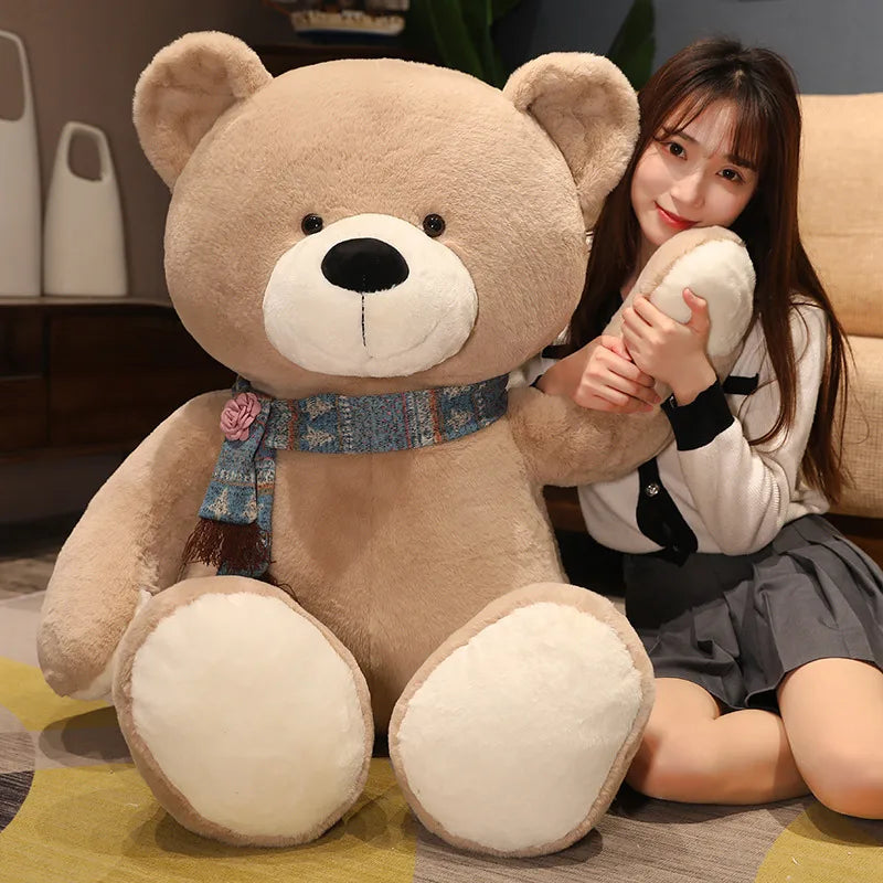 40/60/80cm Kawaii Scarf Teddy Bear Plush Toy Soft Stuffed Animal Xmas Birthday Gift for Girls Boys Kids Children My Store