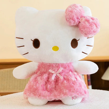 60CM Anime Sanrio Hello Kitty My Melody Rose Series Cartoon Plush Doll PP Cotton Filled Pillow Kawaii Sofa Ornament Holiday Gift My Store
