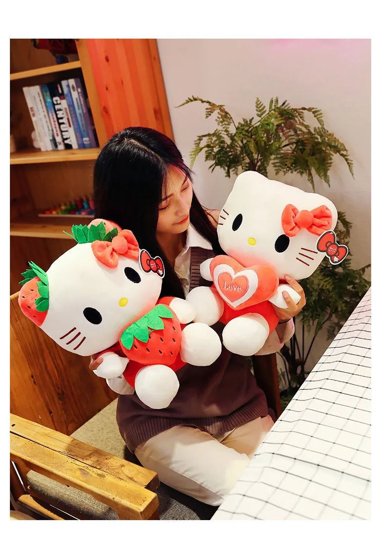 20-45cm Kawaii Hello Kitty Plush Toys Anime Kawaii Pillow Doll Stuffed Animal Children Plushies Decoration girls Birthday Gift My Store
