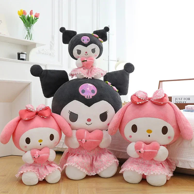 60cm Sanrio Kuromi Melody Hello Kitty Plush Toy Kawaii Cartoon Big Size KT Cat Plush Doll Soft Stuffed Pillow Kids Birthday Gift My Store