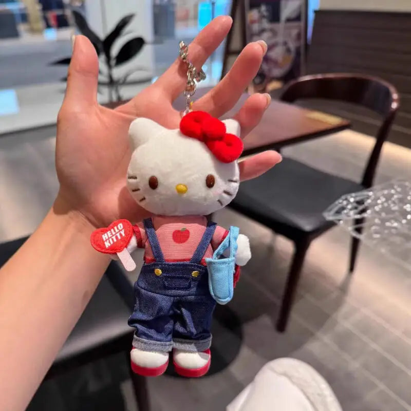 Series Hellokitty Celebrity Style Denim Long Leg Bag Cute Cartoon Backpack Ornament Fashion Accessories Gift for Girls Fans My Store