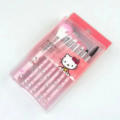 7Pcs Hello Kitty Makeup Brush Set Cute Cartoon Beauty Tools Eyeshadow Blush Eyebrow Brush Kit Girl Gifts My Store