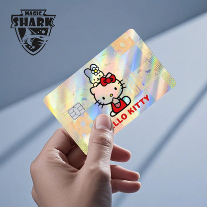 Hot Sale Hello Kitty Kuromi Holographic Laser Shinny Film Skin Cover Sticker for Debit Credit Card Bank Card My Store