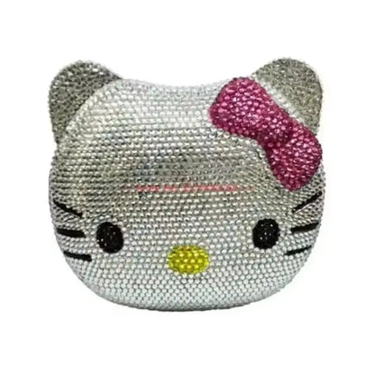Hellokitty Anime Cartoon Shape Rhinestone Cartoon Full Of Diamonds Dinner Bag Handmade Diamond-Set Lady'S Clutch Christmas Gift My Store