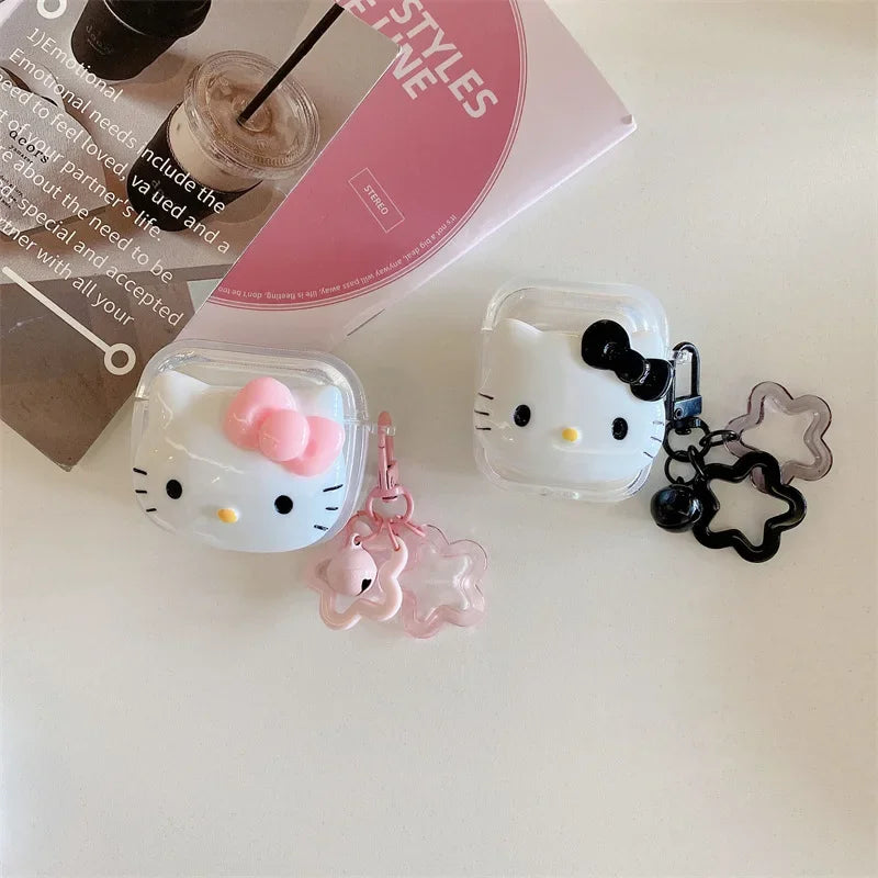Kawaii Hello Kitty Case for AirPods 1 2 3 Pro, Anime Bluetooth Headset Soft Case for AirPods Pro2 My Store