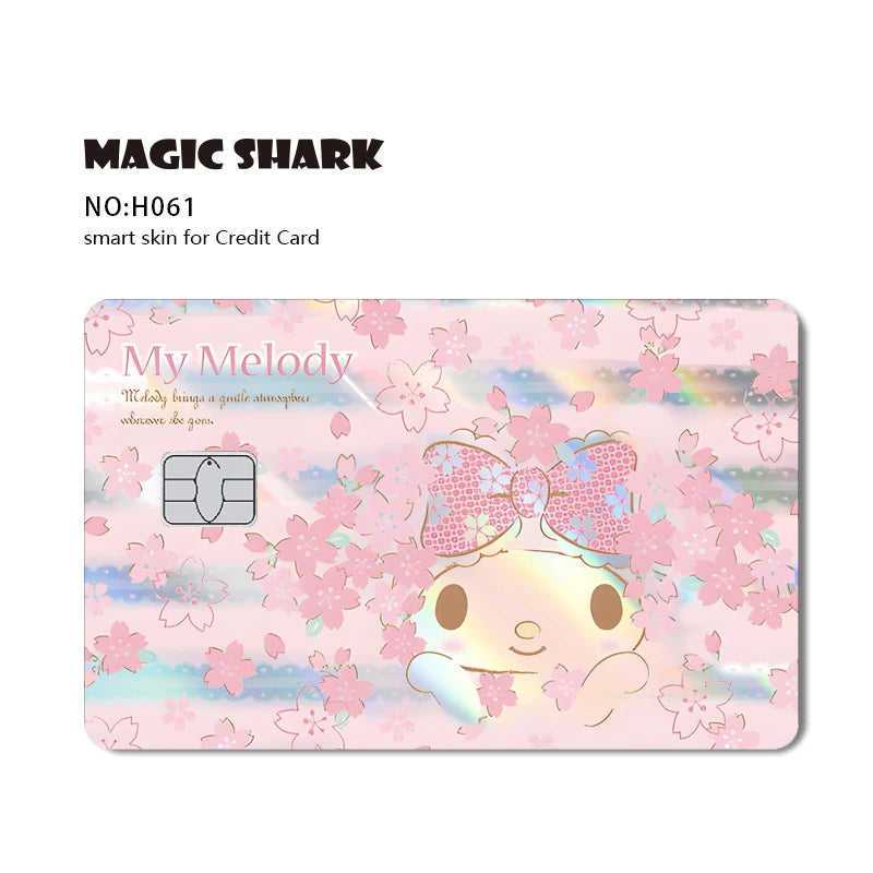 Hot Sale Hello Kitty Kuromi Holographic Laser Shinny Film Skin Cover Sticker for Debit Credit Card Bank Card My Store