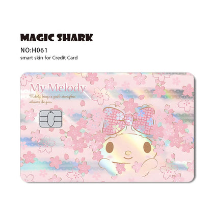 Hot Sale Hello Kitty Kuromi Holographic Laser Shinny Film Skin Cover Sticker for Debit Credit Card Bank Card My Store