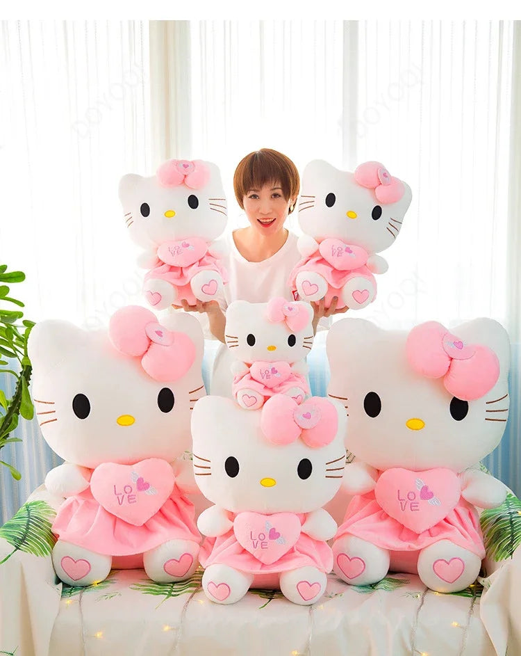 23-30cm Hello Kitty Plush Stuffed Toys Cute Anime Cartoon Soft Pillow Doll For Children Birthday Xmas Gifts My Store