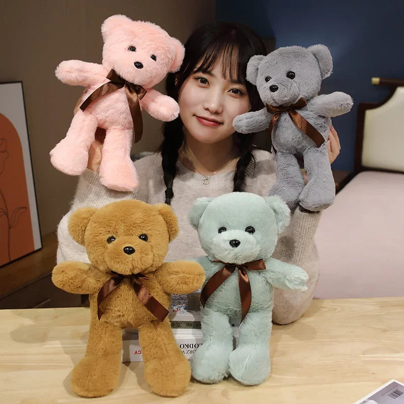 30cm 16 Styles Bear Plush Toy Soft Stuffed Animal Doll Small Pink Gray White Teddy Bear Doll Lovely Birthday Gifts For Girl Boy My Store
