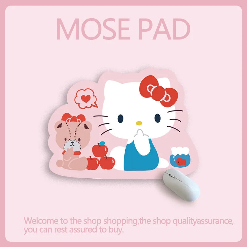 Sanrio Mouse Pad Kawaii Cinnamoroll Non Slip Table Pad Kuromi Melody Y2k Black Pink Coffee Pad Soft Mouse Pad Girl Toy Gift My Store