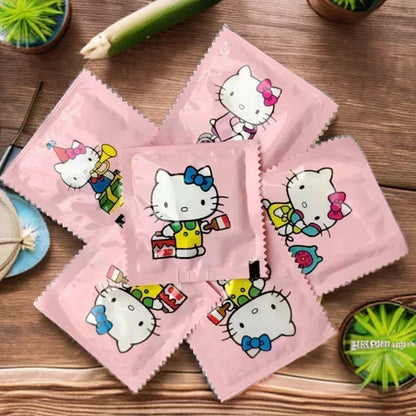 50 pairs Sanrio Hello Kitty Kawaii Thickened Portable Disposable Gloves Cartoon Pattern Independent Packaging Wholesale My Store