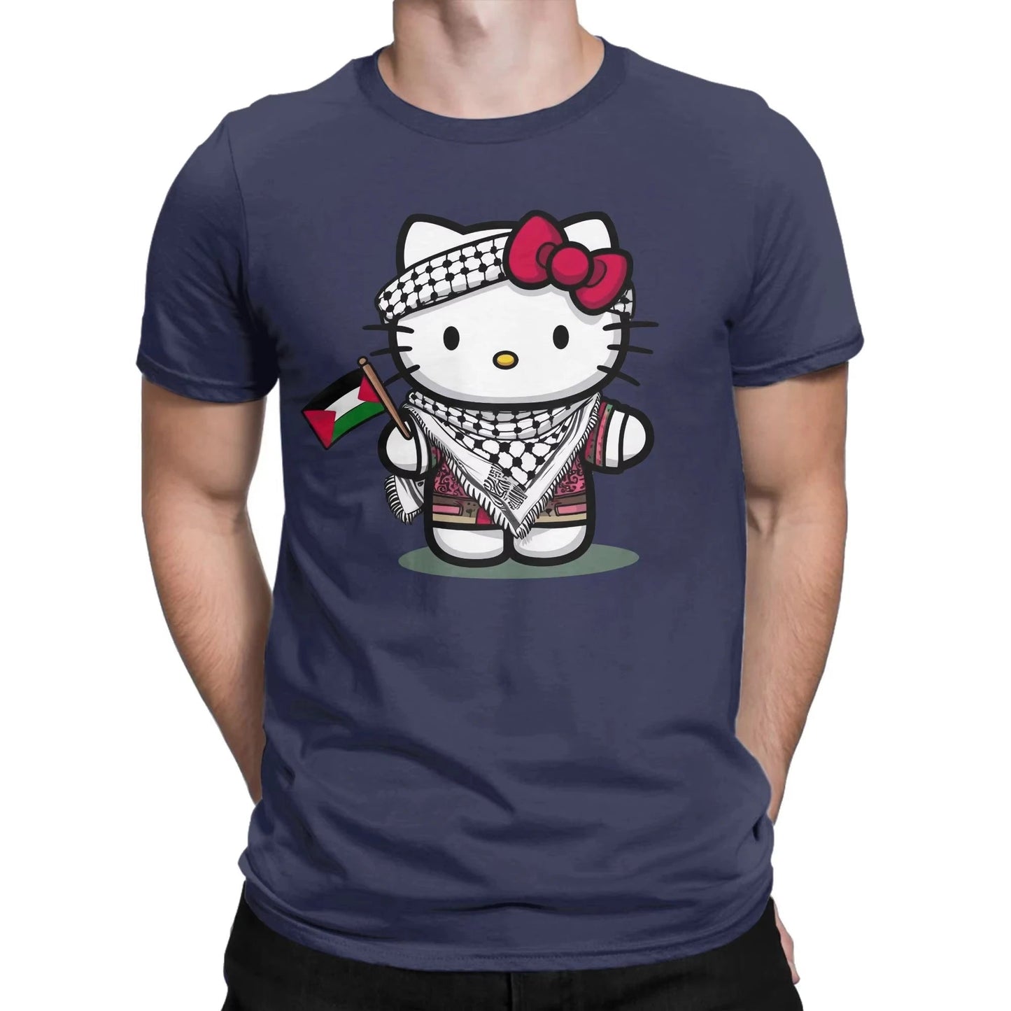 2026 Summer Discount Hot-selling Hello Kitty Men's and Women's T-shirts, Retro Short-sleeved Round-neck T-shirts, Cotton Tops My Store