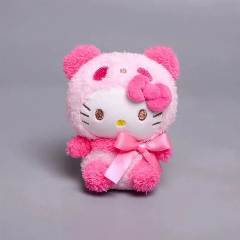 10pcs Sanrio Keychain Plush Anime Kuromi Doll Keyring Hello Kitty Plushie Cinnamoroll KeyChains Bag Pendant Toy Gift for Girls My Store
