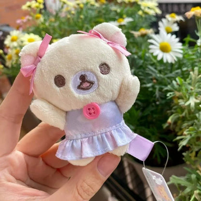 kawaii 8cm cartoon Korilakkuma Small Plush Pendant Sky Cotton Candy Series Rilakkuma lovely unicorn plush keychain Girly gift My Store