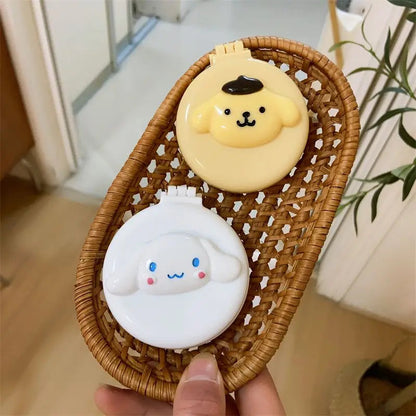 Hello kitty Kuromi My melody cute cartoon foldable comb mirror one-piece creative student portable dormitory make-up mirror My Store