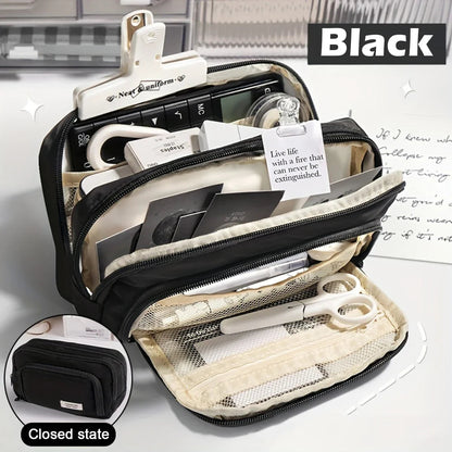 Cute Multi Layer Pencil Case Pouch, Large Capacity Pen Case Bag,Durable Stationery Storage Bag For Students, School&Office My Store