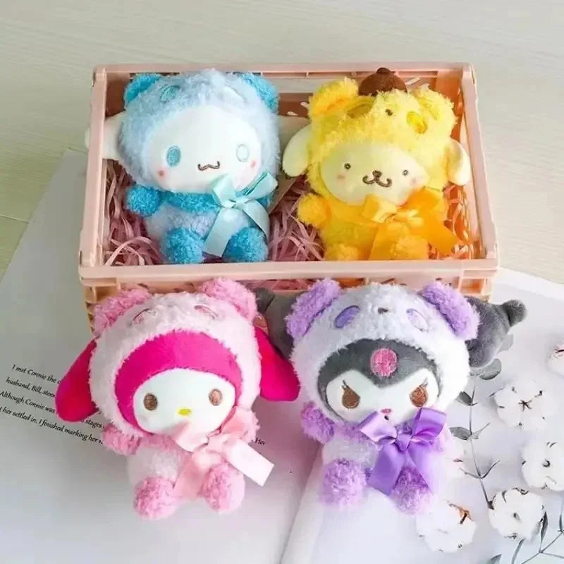 10pcs Sanrio Keychain Plush Anime Kuromi Doll Keyring Hello Kitty Plushie Cinnamoroll KeyChains Bag Pendant Toy Gift for Girls My Store