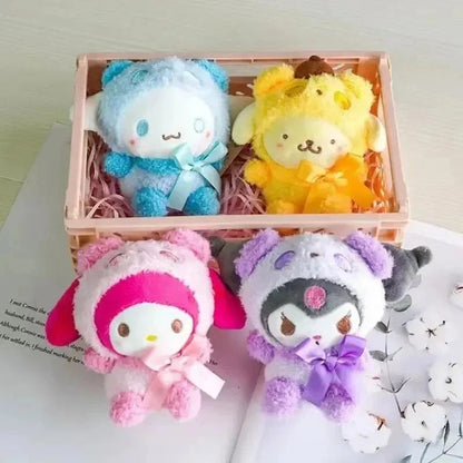 10pcs Sanrio Keychain Plush Anime Kuromi Doll Keyring Hello Kitty Plushie Cinnamoroll KeyChains Bag Pendant Toy Gift for Girls My Store