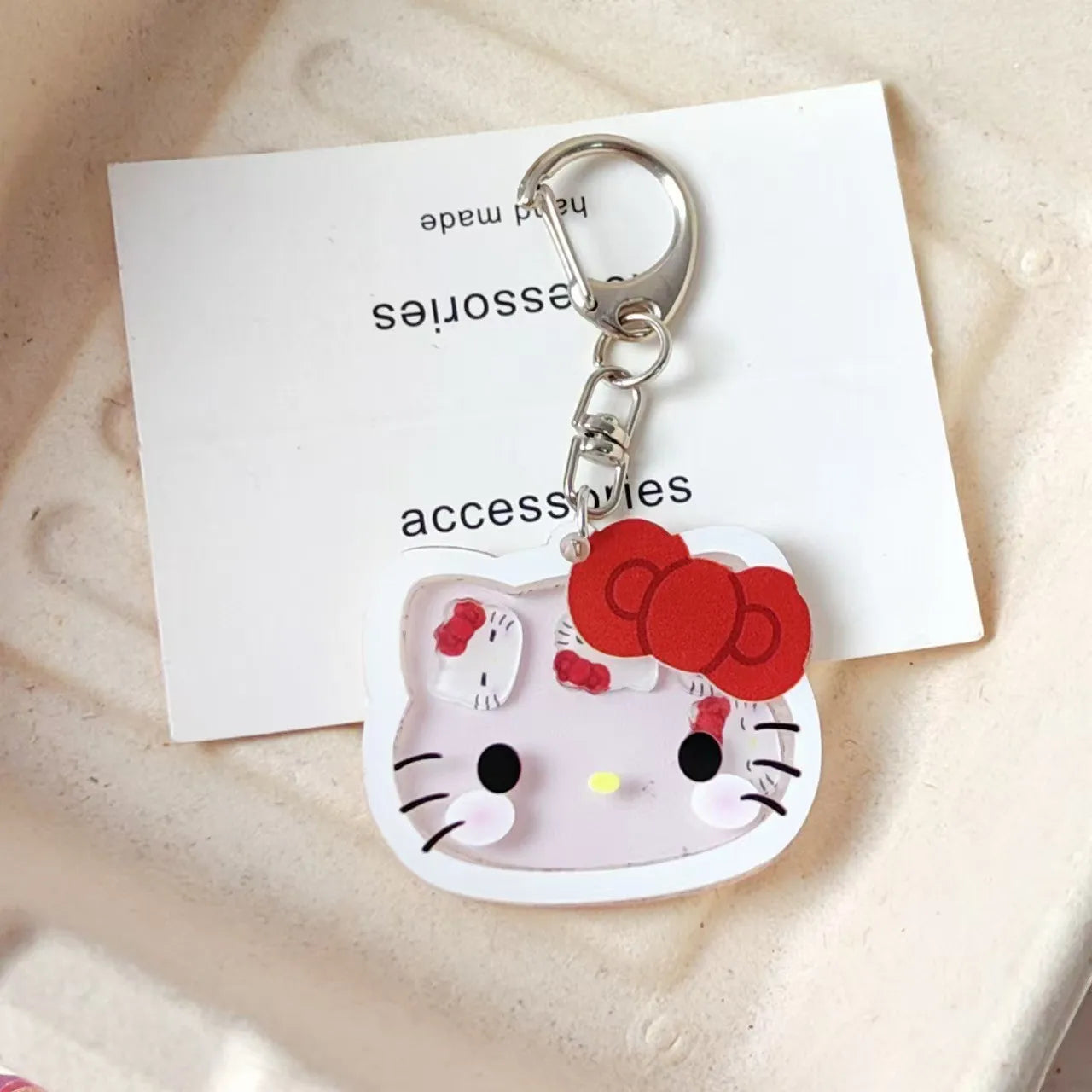Sanrio Hello Kitty Acrylic Shaker Keychain Kawaii Shake Charm Bag Accessory For Women Girls Teens & Students Gift My Store