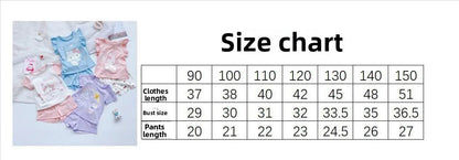 Sanrio Hello Kitty Summer new trendy girls cartoon 2PC fashion short-sleeved T-Shirt home clothes sweet suit children's clothing My Store