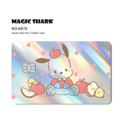 Hot Sale Hello Kitty Kuromi Holographic Laser Shinny Film Skin Cover Sticker for Debit Credit Card Bank Card My Store