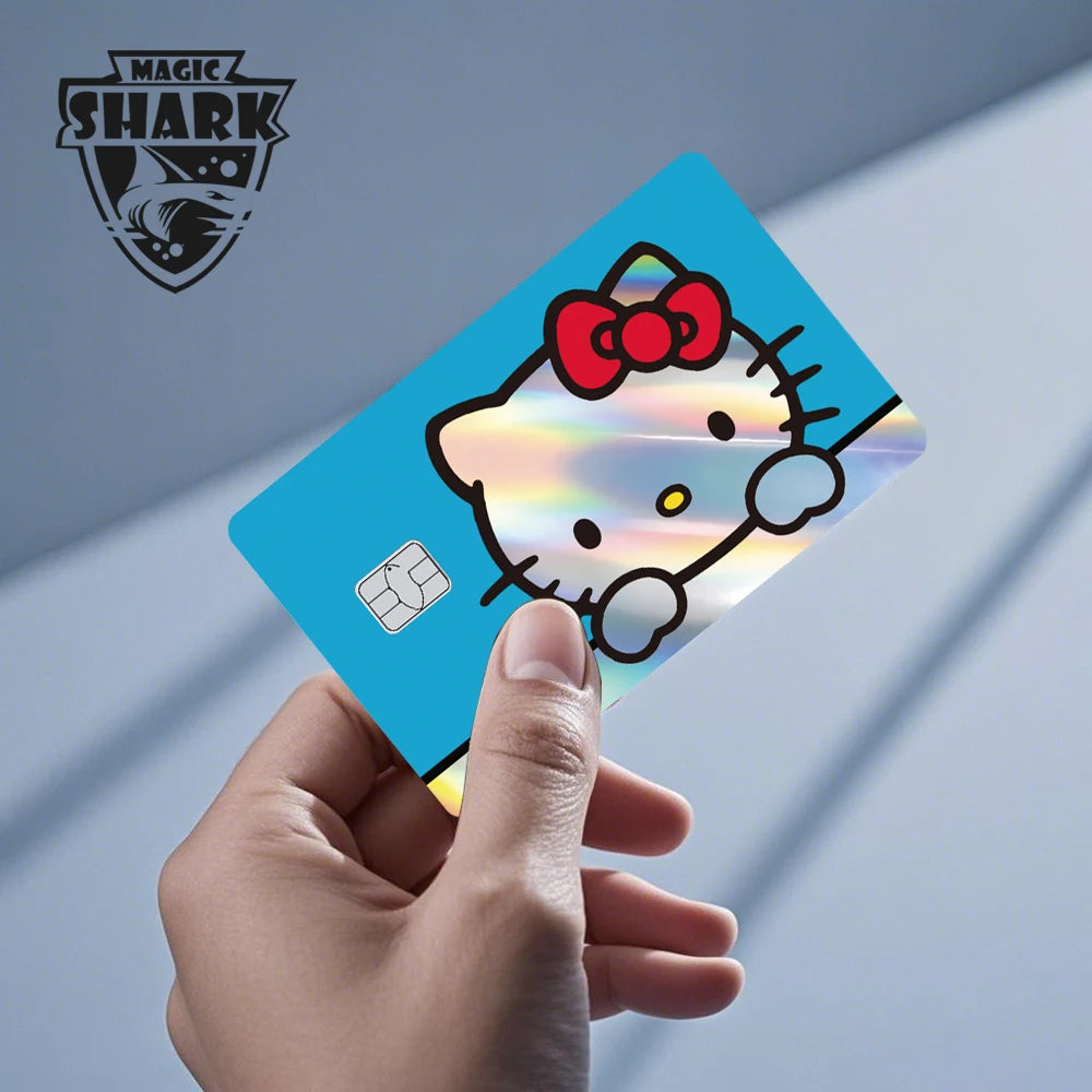 Hot Sale Hello Kitty Kuromi Holographic Laser Shinny Film Skin Cover Sticker for Debit Credit Card Bank Card My Store