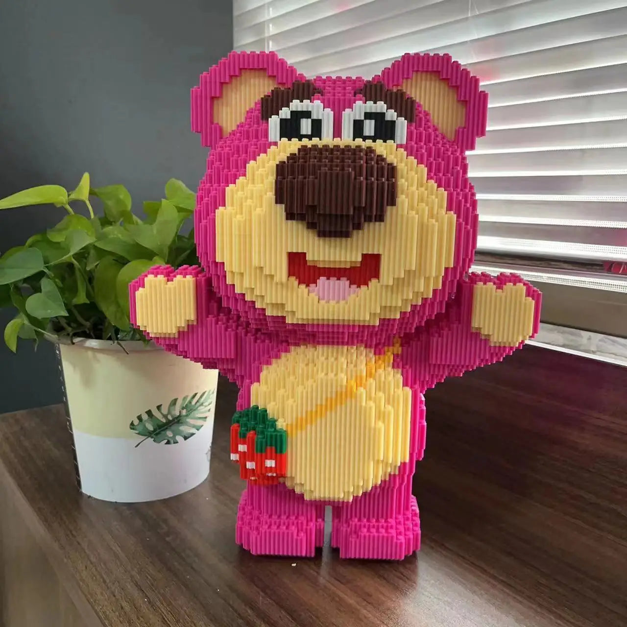 30CM Extra Large Strawberry Bear Block Assembly Toy Small Particle Lotso Girl Student Festival Gift Boy Puzzle Block My Store