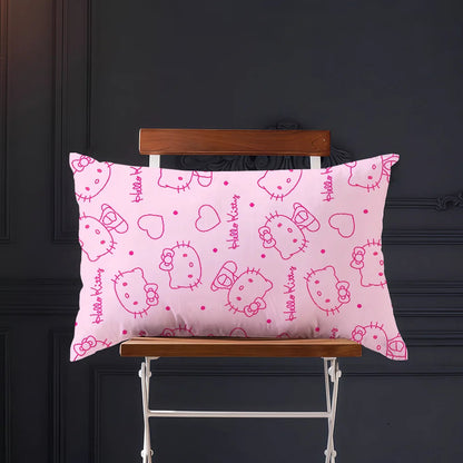 pink Tiling Pattern cushion cover Rectangle Pillow Cover bow Hello kawaii Home Sofa living Room k-Kitty Coffee Shop Pillowcase My Store