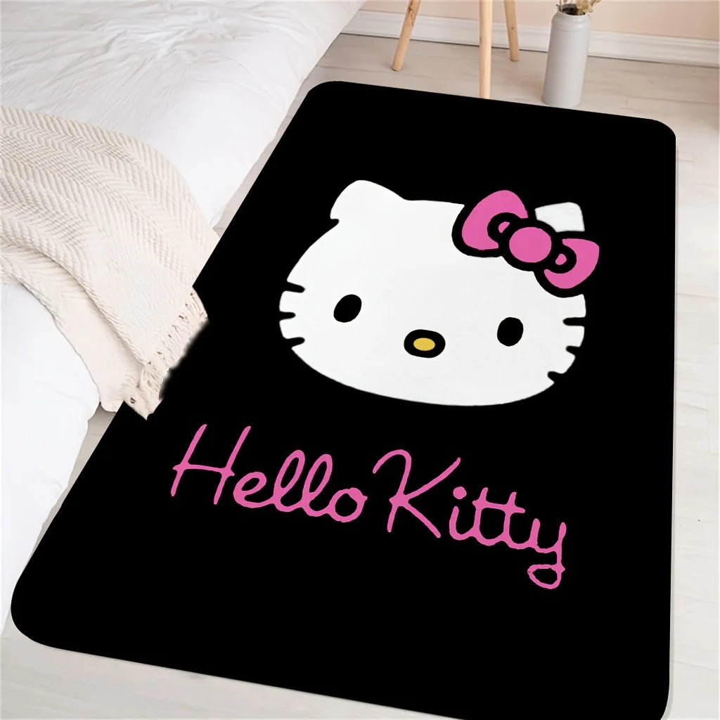 1pc Sanrio Hello Kitty Soft Large Mat - Washable, Non-Slip Runner Rug with Cute Cartoon Design for Bedroom, Living Room, Entra My Store