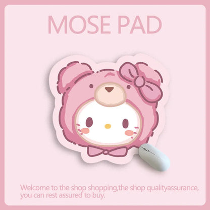 Sanrio Mouse Pad Kawaii Cinnamoroll Non Slip Table Pad Kuromi Melody Y2k Black Pink Coffee Pad Soft Mouse Pad Girl Toy Gift My Store