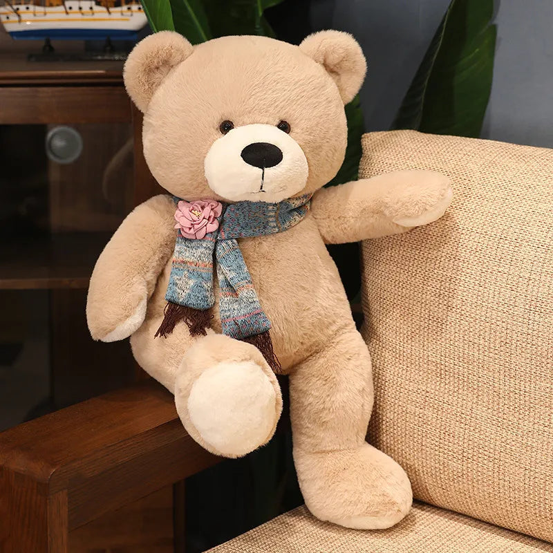 40/60/80cm Kawaii Scarf Teddy Bear Plush Toy Soft Stuffed Animal Xmas Birthday Gift for Girls Boys Kids Children My Store