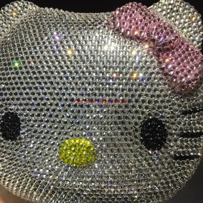 Hellokitty Anime Cartoon Shape Rhinestone Cartoon Full Of Diamonds Dinner Bag Handmade Diamond-Set Lady'S Clutch Christmas Gift My Store