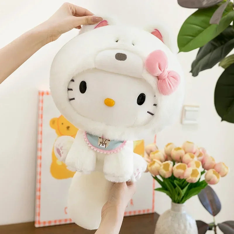 Hot Sanrio Large Size Hello Kitty Transforms Into A Puppy Series Plush Toy Cartoon Anime Filled Doll Kawaii Decorate Girl Gifts My Store
