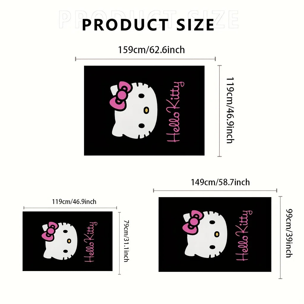 1pc Sanrio Hello Kitty Soft Large Mat - Washable, Non-Slip Runner Rug with Cute Cartoon Design for Bedroom, Living Room, Entra My Store