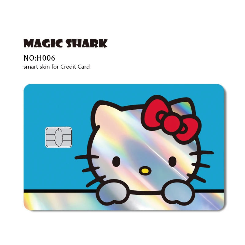 Hot Sale Hello Kitty Kuromi Holographic Laser Shinny Film Skin Cover Sticker for Debit Credit Card Bank Card My Store