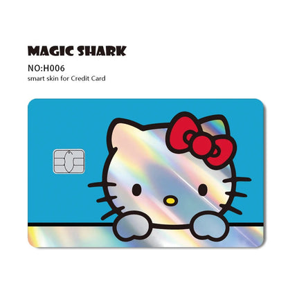 Hot Sale Hello Kitty Kuromi Holographic Laser Shinny Film Skin Cover Sticker for Debit Credit Card Bank Card My Store