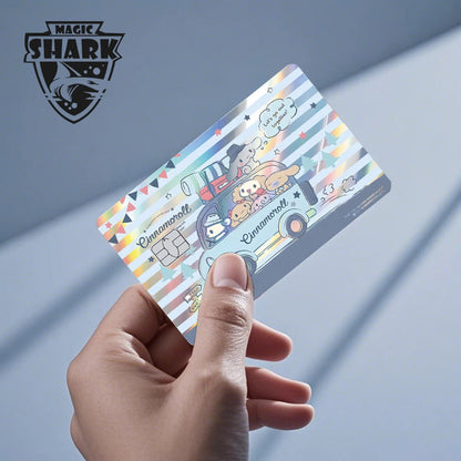 Hot Sale Hello Kitty Kuromi Holographic Laser Shinny Film Skin Cover Sticker for Debit Credit Card Bank Card My Store