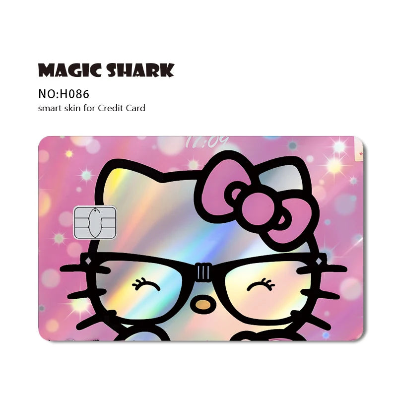 Hot Sale Hello Kitty Kuromi Holographic Laser Shinny Film Skin Cover Sticker for Debit Credit Card Bank Card My Store