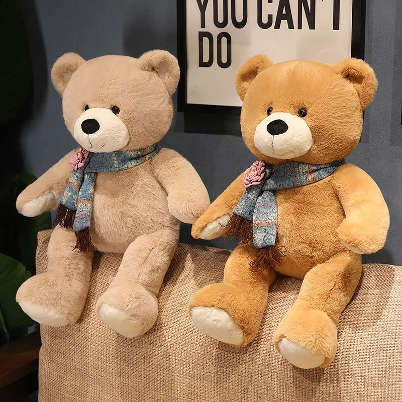 40/60/80cm Kawaii Scarf Teddy Bear Plush Toy Soft Stuffed Animal Xmas Birthday Gift for Girls Boys Kids Children My Store