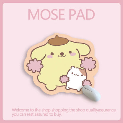 Sanrio Mouse Pad Kawaii Cinnamoroll Non Slip Table Pad Kuromi Melody Y2k Black Pink Coffee Pad Soft Mouse Pad Girl Toy Gift My Store