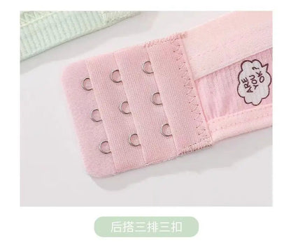 Kawaii Hello Kitty Lingerie Set Cartoon Bra Briefs Women Underwear Soft Comfortable Breathable Wireless Push Up Bra Girl Panties My Store